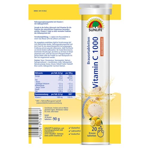 Sunlife Vitamin C 1.000 Brausetabletten