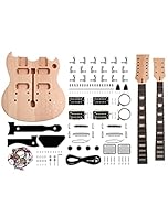 EVERYTHING YOU NEED IN ONE BOX: This great value DIY double neck guitar kit has all the necessary parts and hardware for a beginner level build. Without any of the hassle and expense of sourcing all of the parts, everything you need is in one box! HI...