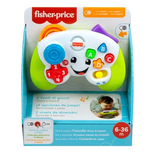 Fisher Price Jouet Rires et Éveil pour bébé et Tout Petit Manette de Jeu et d’Apprentissage Version: Anglais UK Italien Portuguese Espagnol Castillan HHX11 - vue 6