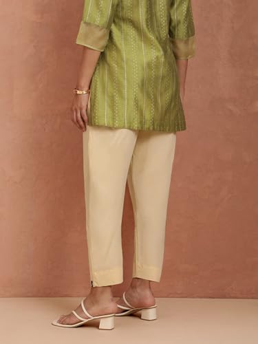 Image of TWIN BIRDS Women Cotton Kurti Pants | Straight Fit Ethnic Daily Trousers