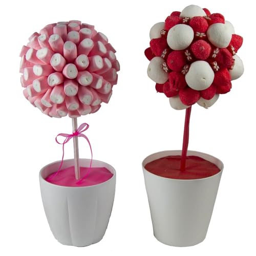 Chuches Xiana Árbol de Chuches, Nubes Rosas y Redondo Rojo y Blanco, 40 x 15 cm, 375 g (AMBOS CONJUNTAMENTE)