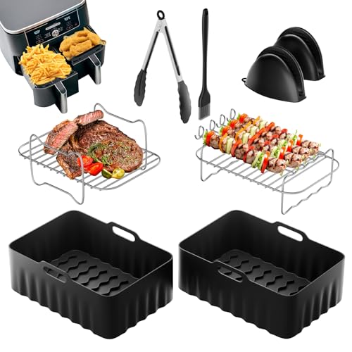 Ninja Heißluftfritteuse Zubehör – Airfryer Zubehör für Ninja Foodi Dual Zone AF400EU/AF300EU (7,6L–9,5L) & die meisten a...