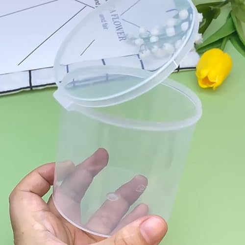 Image of 12 Pcs Clear Round Plastic Storage Containers Jar 3.72 oz - D /2.36 x H /2.13 in, Clear Round Bead Storage Containers for Storage of Small Items, Craft, Beads, Jewelry, Small Parts