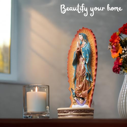 Estatua Virgen de Guadalupe 20 cm Resina Multicolor miniatura 4