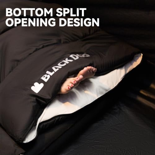 BLACKDOG Ultralight Envelope Bolsa de Dormir para Camping, Negra miniatura 3