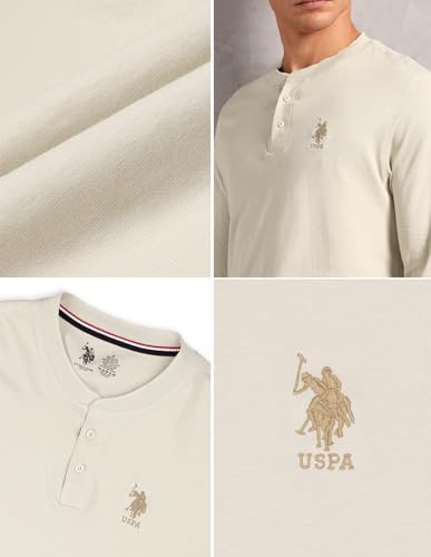 Image of U.S. POLO ASSN. Men Comfort Fit Heathered Cotton I655 Regular Fit T-Shirt - Pack of 1