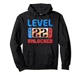 Photo Gallery awesome level 22 unlocked 22th birthday mens video gamer felpa con cappuccio Photo Gallery awesome level 22 unlocked 22th birthday mens video gamer felpa con cappuccio