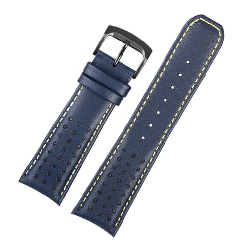 Générique Compatible avec le bracelet de montre Citizen Blue Angel en cuir véritable for homme, modèle Business Fashion, deuxième, Air Eagle Jy8078 22...