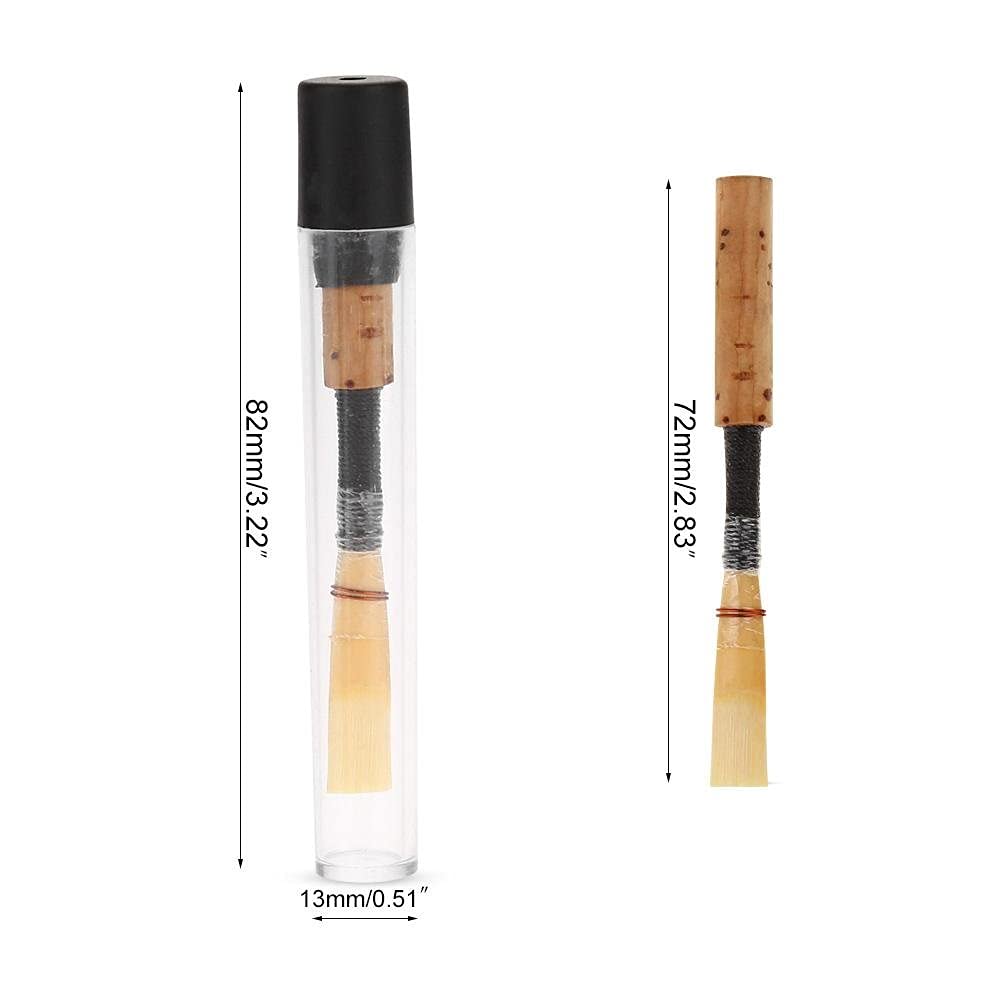 Bnineteenteam Ance per Oboe Ance Medio morbide di Alta qualità Ance per obo Sughero Reed Parti per Strumenti a fiato con Manicotto a Tubo Trasparente