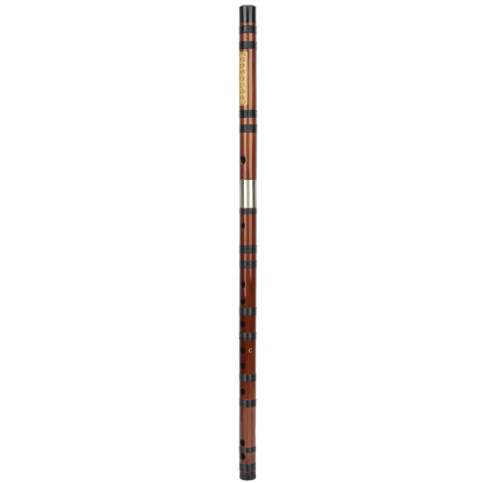 Fafeicy Flûte de Bambou Professionnelle Flûte en Bambou, Flauta Transversal Bambu Em C C Cot 8 Ans Dried Dizi Amère avec Film de Corporel en Relief et Colle Solide