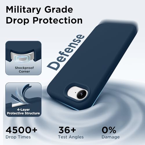 Image of GolbinBox Magnetic for iPhone 17e /16e Case, Silicone Cover, Dark Blue