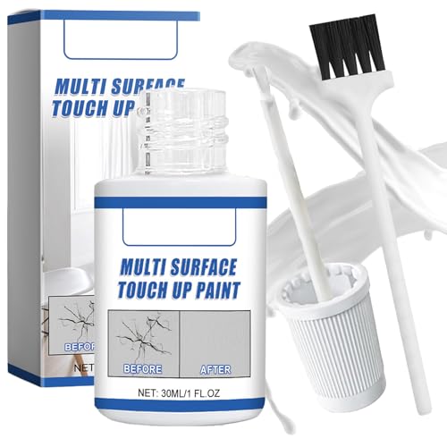 White Enamel Touch Up Paint - Fast Drying Radiator Paint for Repairing Small Scratches, Defects and Cracks in Bathtubs and Ceramic Sinks