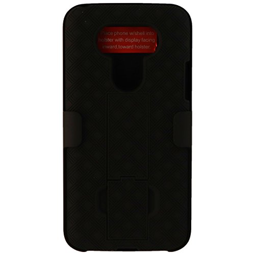 Verizon OEM Shell Holster Stand Combo Case for LG G5 - Black - Retail Package