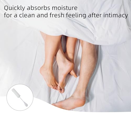Image of Drip Stick Absorbing Sponge for Women - 10 Pack Swizzle Sticks for Post Intimacy Cleanup - Ultra-Absorbent Drip Stick for Females - Soft, Long Handle, Easy to Use - Feminine Care and Period Hygiene