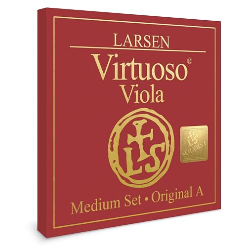 Larsen Virtuoso Viola Strings – Professional Soloist Set with A Ball End for Projection & Depth