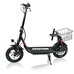 Varstrom Folding Electric Scooter for Adults, 500W Motor, 36V 13Ah Battery, 35KM Range, Adjustable Basket, Dual Disc Brakes, Front Suspension, 25KM/H, Cruise Control, Zero Start Option
