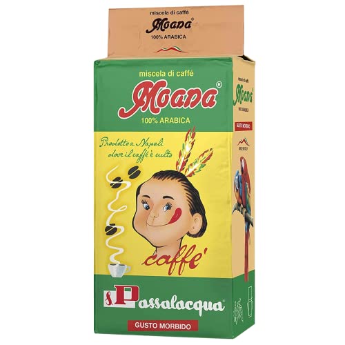 COFFEE PASSALACQUA MOANA - GUSTO MORBIDO - 100% ARABICA - PACKET 250g GROUND