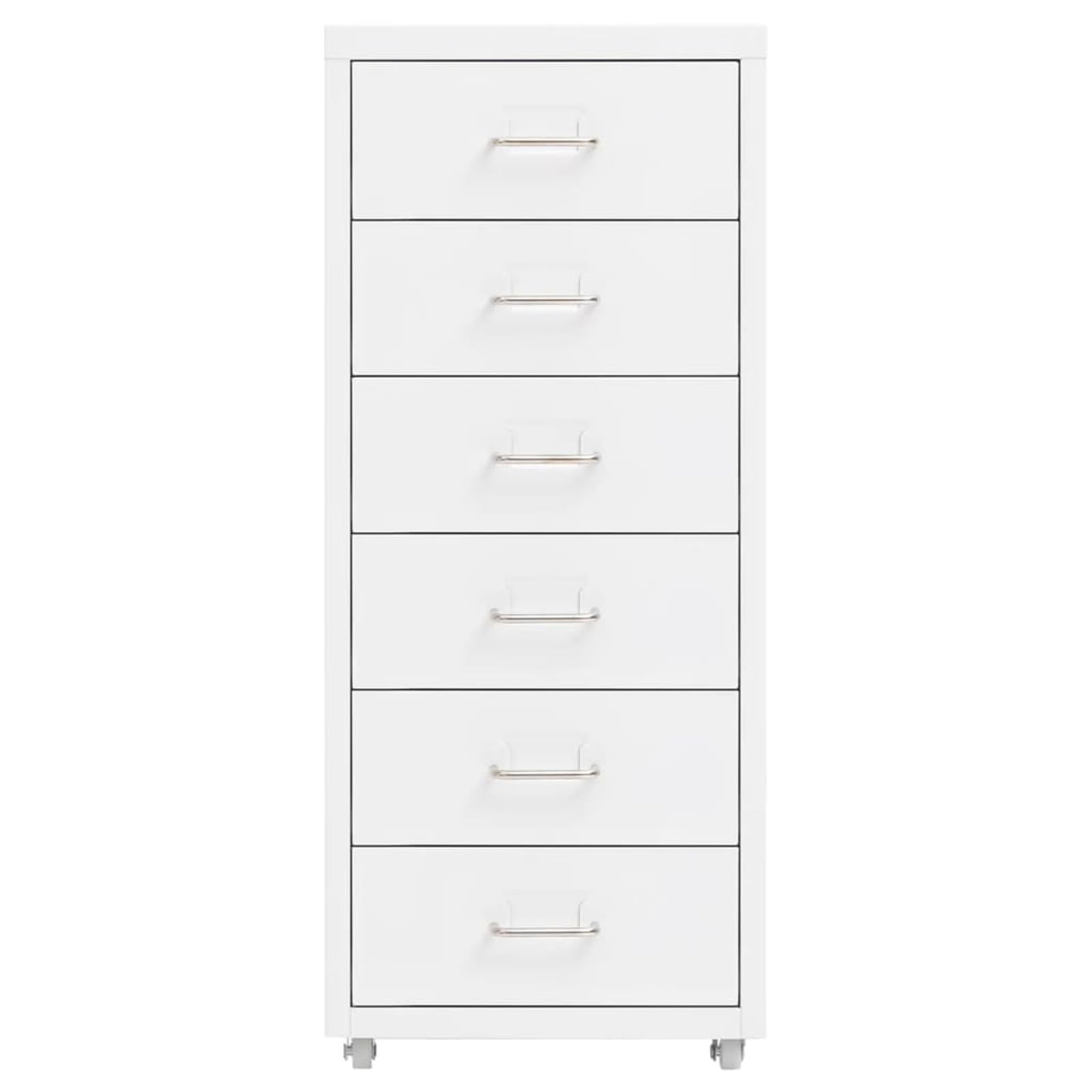 Schedario Mobile Bianco 28x41x69 cm in Metallo,Cassettiera, Mobiletto da Ufficio con Serratura,Regolabile per Cartelle Sospese, Superficie Testurizzata, per Ufficio, Studio