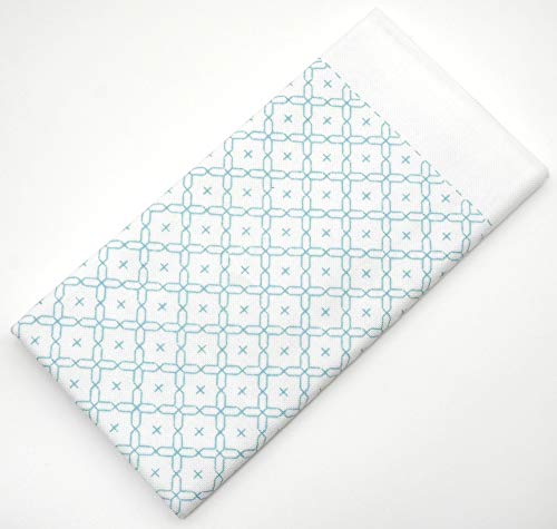 Image of Yokota Daruma Sashiko Cloth Sashiko Fabric - Pre-Printed Sashiko Sampler - White with English Instruction Inside (White JUJIHANA)