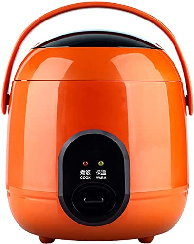 KANBUN ELECTRICO Linda COACHER DE ARCHE con con 2 Capas Mini Mini Arroz Arroz y Vaporizador Calefacción Vapor Vapor Vaporera 2-3 Personas Cocina de Cocina, Naranja