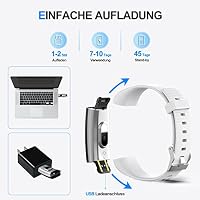 LEBEXY Fitness Armband Wasserdicht, Smartwatch Fitness Tracker Uhr, mit Schrittzähler, S1-Version (Grau) – Ansicht 7