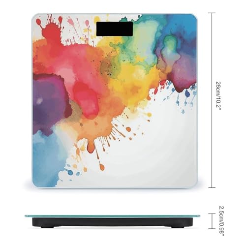 Báscula digital de baño con vidrio templado y pantalla LCD miniatura 2
