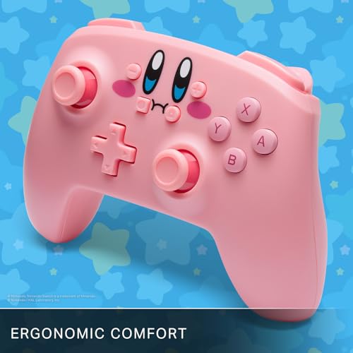 Image of PowerA Wireless Controller for Nintendo Switch - Kirby Mouthful, Switch Lite /Switch-OLED Model, Nintendo Switch 2, AA Battery Powered (Battery Included), Bluetooth, Motion Controls, Officially Licensed