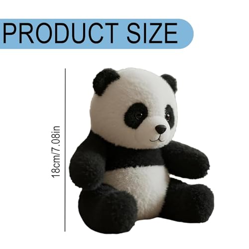Generisch 18cm Kuscheltier Pandas - Kuscheliges Plüsch-Panda Sofakissen | Weicher, Emotional Beruhigender Begleiter Plüschtier Süße Kuscheltierpuppe Für Frauen, Männer, Mädchen, Teenager, Erwachsene