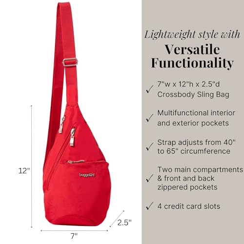 Image of Baggallini Mini Sling - 12x7 Sling Crossbody Bag Backpack with Adjustable Shoulder Strap