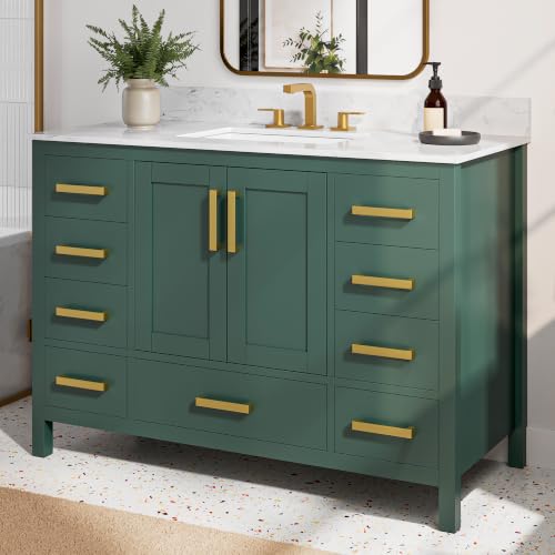 Image of DeerValley 48 inch Bathroom Vanity Set with Ceramic Top Sink