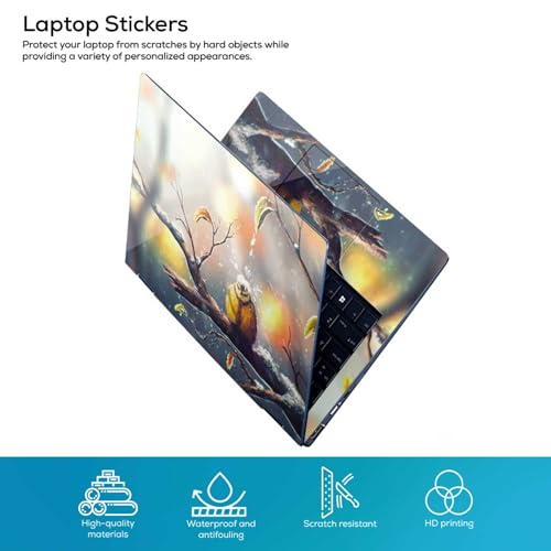 Image of Galaxsia Floral D61 Full Body Vinyl Laptop Skin /Sticker /Cover Upto 15.6 Inches Laptops Laminated-Removable-HD Quality Compatible for Hp-Dell-Sony-Lenovo-Asus etc.(15x10 Inches)