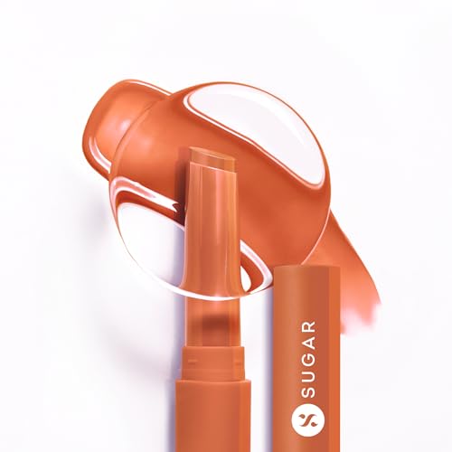Image of SUGAR Cosmetics Glide Peptide Plumping Gloss Stick with Collagen & Ceramides | Instantly Pumps | 2.7g - 01 Peach Ping