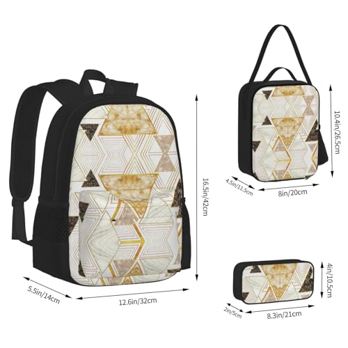 Sac à dos réglable et set de repas géométrique pour les journées de cours - 4