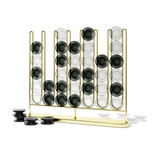 Umbra STAX Four-in-a-Row para 2 jugadores, 6+ Brass miniatura 1