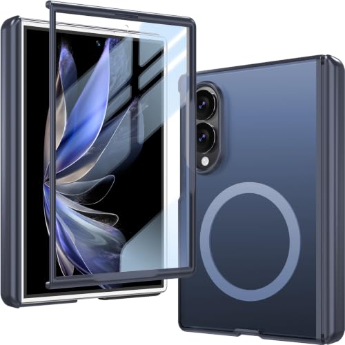 Image of WRJ for Samsung Galaxy Z Fold 8 Case Built-in Screen Protector,Blue