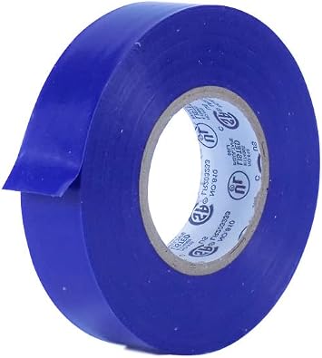 MAT Professional Grade Electrical Tape Blue - 3/4 inch x 66ft. - Waterproof, Flame Retardant, Strong Rubber Based Adhesive for Use At No More Than 600V & 176F