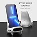 Portable Mini Chair Wire Less Charger, 15W Multifunctional Wire Less Charging Station, Phone Charger Stand Fast Cooling Fan & Speaker, for All Phones (White)