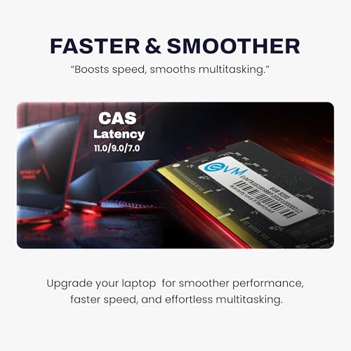 Image of EVM 8GB DDR4 Laptop RAM 3200MHz - Unleash Your System's Full Potential - Perfect for Gamers, Office Work, and More - 10 Years Warranty (EVMT8G3200S88P)