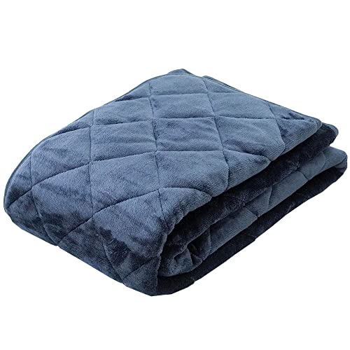 昭和西川 毛布 敷きパッド シングル 洗える 無地 ネイビー フランネル 四隅ゴム付き 敷き毛布 100×205cm あったか