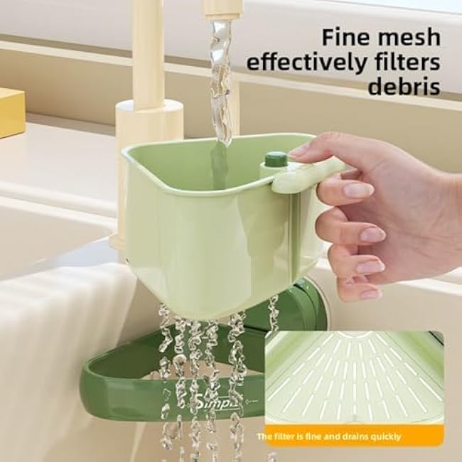 Curetoaway Suction Cup Sink Corner Rack, Curetoaway Sponge Holder for Kitchen Sink, Triangular Sinks Basket Shelf Automatic Dumping, Plastic Sinks Storage Rack Holder (Yellow)