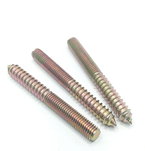 Image of Hanger Bolt M10x90 Double Headed Bolt Self-Tapping Screw for Furniture 10Pcs