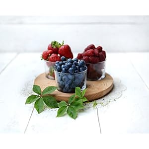 3-delige snackschalen glas beukenhout Ø 21 lang krabschaal serveerschaal tapas dip