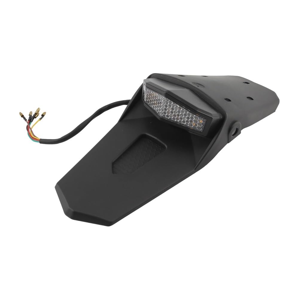 Tylne światło motocykla tylny błotnik Dirt Bike LED 12V tylne światło hamulca(Black)
