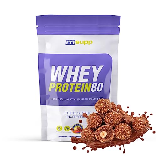 MM Supplements - Whey Protein80-500 g - Choco Rocher - Suplemento Deportivo Puro de Calidad - Proteína Whey - con Lacprodan de Arla y Suero de Leche - Ayuda a Aumentar la Masa Muscular