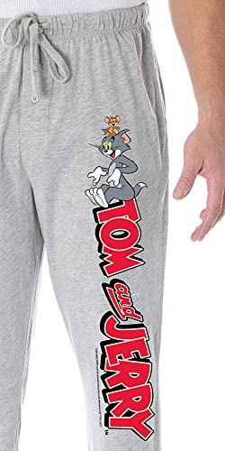 Tom and Jerry Men's Vintage Cartoon Characters and Logo Loungewear Pajama Pants3