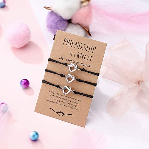 Sincere 2/3/4/5 PCS Love Knot Infinity Bracelet for Women Best Friends Sisters Friendship Distance Bracelets Christmas Bridesmaid Wedding Birthday Gifts3