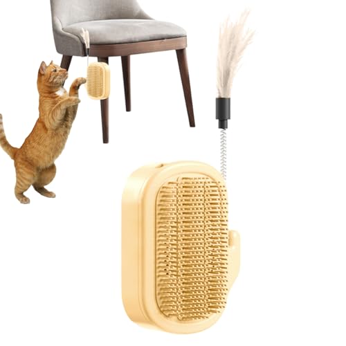Rascador de esquina para gatos – Peine de masaje | Protector de muebles de interior montado en la pared, cepillo de depilación, gatito de , conejo, masaje, accesorios para Couc