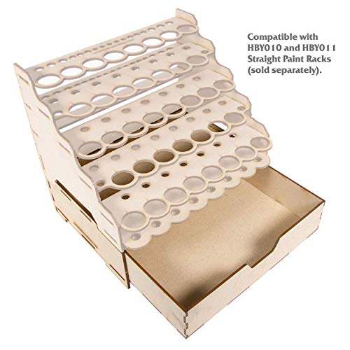 Image of The Broken Token Modular Paint Rack - Single Straight Drawer Organizer for Paint Bottles, Pots, and Brushes - Expands Storage, Elevates Racks - Customize Your Pieces with Easy Organization & Access