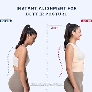 Fit Geno Back Brace Posture Corrector for Men & Women: Shoulder Straightener Adjustable Full Back Support Pain Relief - Scoliosis Hunchback Spine Corrector (Medium/Large)