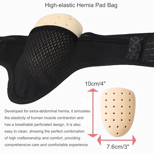 Faja para Hernia para Hombre con Almohadillas de Compresión Extraíbles miniatura 3